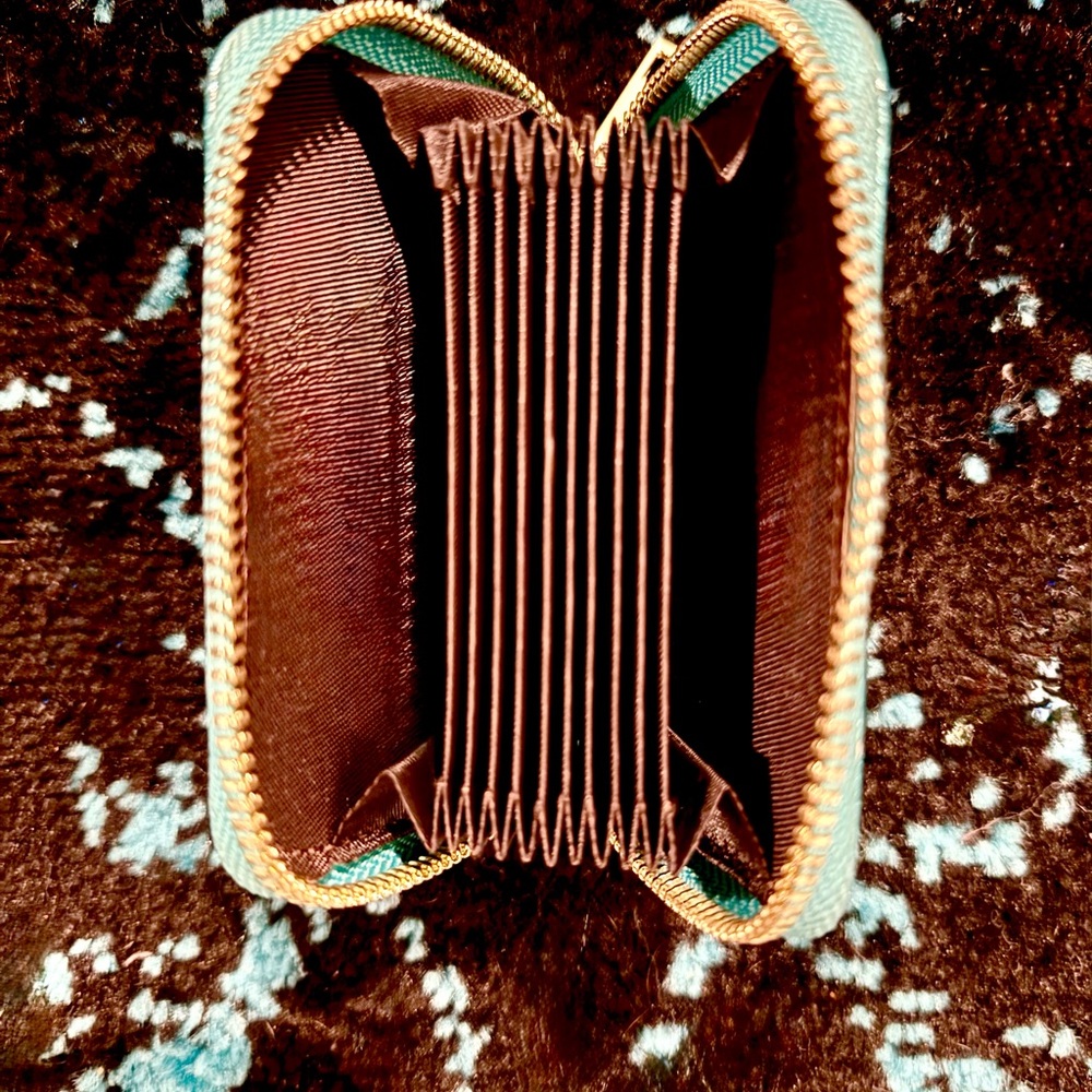 4/$20 ๐๏ธ Sparkling Glitter Wallet | Turquiose | Cardholder with Keychain Clip - Picture 4 of 6